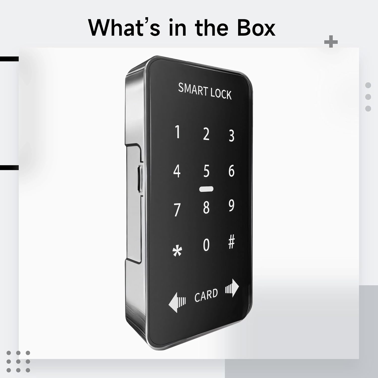 Black Mirror Abs Cabinet Lock, 3H Sauna Locker, 4-Digit Code, Entry
