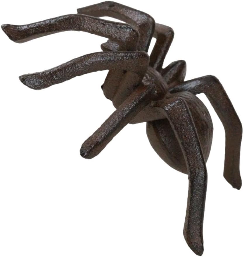 Miniatura 4 de Ebros Gift Escultura de decoración de pared de metal arácnido con acabado de bronce de hierro fundido de 6 pulgadas de largo, tarántula de