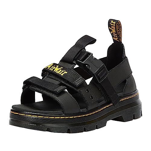 Dr. Martens Unisexadult Strap Sandal, Black Element & Black Webbing, 11 Women 10 Men Us #TOP2