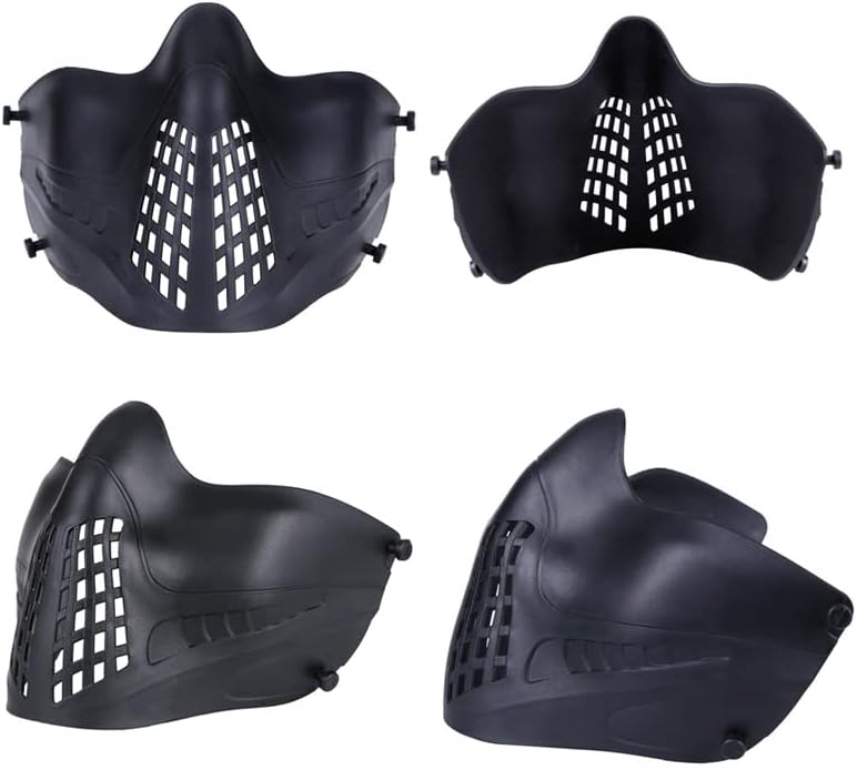 Tactical Airsoft Mask Outdoor Shooting Sports Gear with Fast Helmet Side Rail Mount Clip Buckle