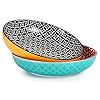 DOWAN 115 Large Serving Platter 29 Qt Decorative Fruit Bowl for Kitchen Counter Serving Dishes for Salad Pasta Entertaining Parties Ceramic Serving Bowl Plates Big Colorful Bowls for Home Decor