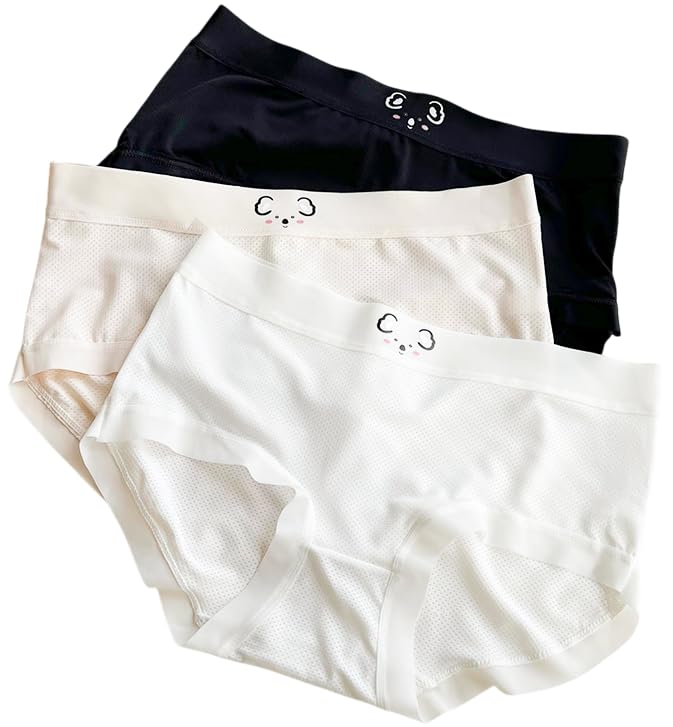 Women’s Cotton Ice Silk Panties Cotton Ice Silk Hipster Panty for Women Best Comfortable Panty Pack of -3, Free Size Multi Color-image-32