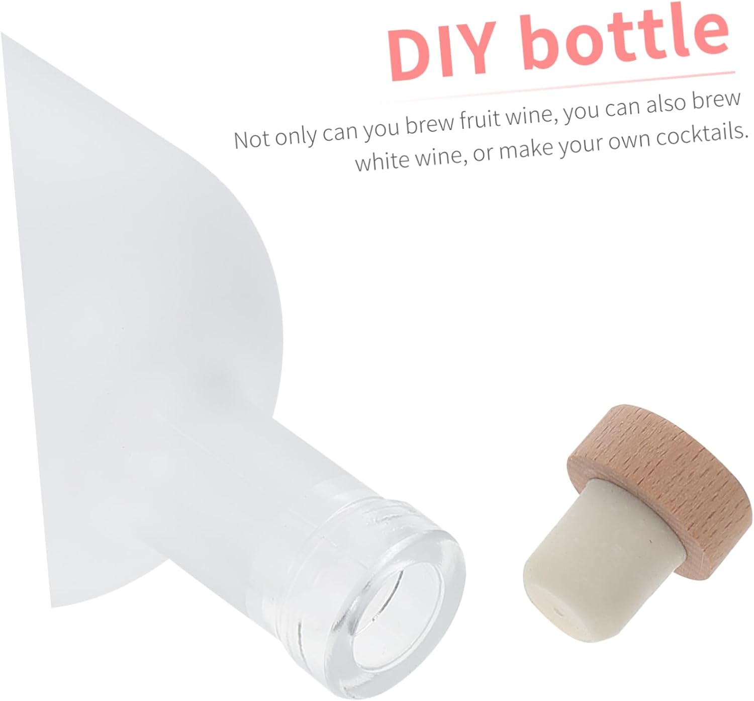 Cabilock 2pcs Diy Frosted Cider Bottles Leak Proof Glass Wine Bottles for Homemade Cider