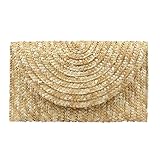 Freie Liebe Straw Clutch Bag for Women Summer Clutch Purses Beach Envelope Wallet Woven Handbags