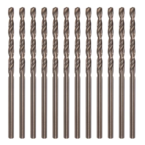 QUARKZMAN 12pz Cobalto Punte Trapano 2.4mm M35 Alta Velocità Acciaio Metrico Ritorto Punta Diritta Gambo Lavoratore Punte Trapano per Duro Metallo Acciaio Inox Rame Alluminio Fusione Ferro