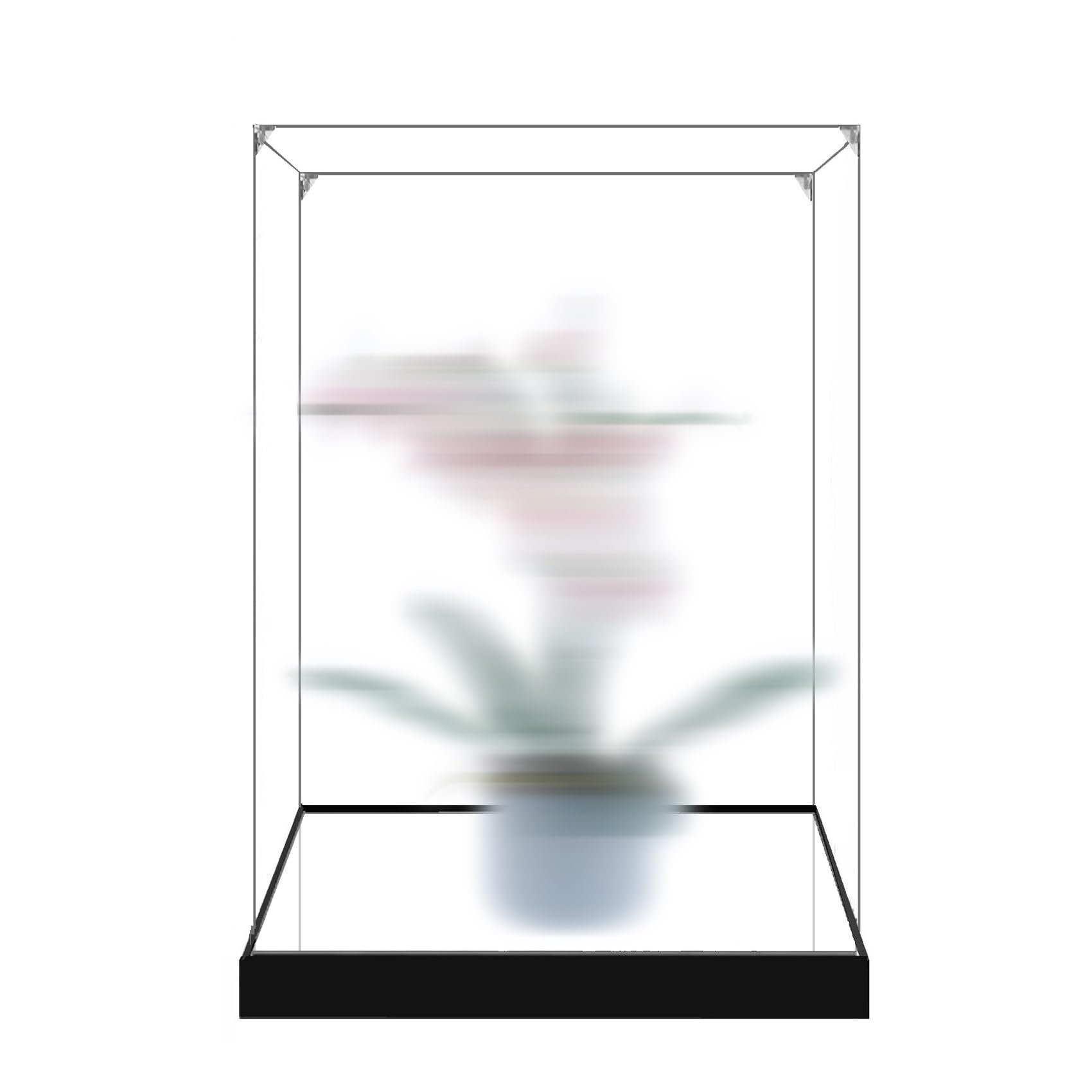 Acrylic Display case Compatible with Lego 10311 Flowers Model, Dustproof, Storage Box,Compatible with 10311 (Box Only) (Mirror base 2mm)