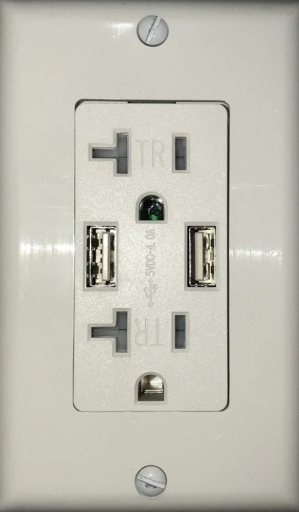 4 0A super high speed USB charger Outlet USB Wall Outlet 15A 20A TR Receptacle for iPhone iPad