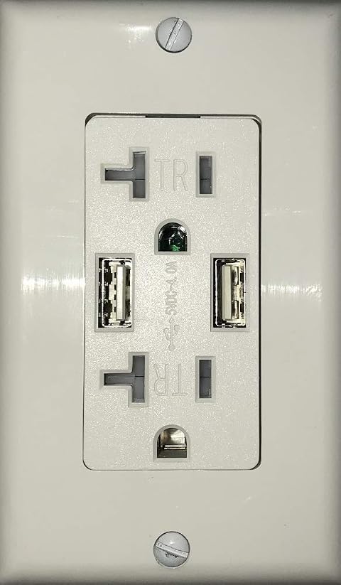 4 0A super high speed USB charger Outlet USB Wall Outlet 15A 20A TR Receptacle for iPhone iPad