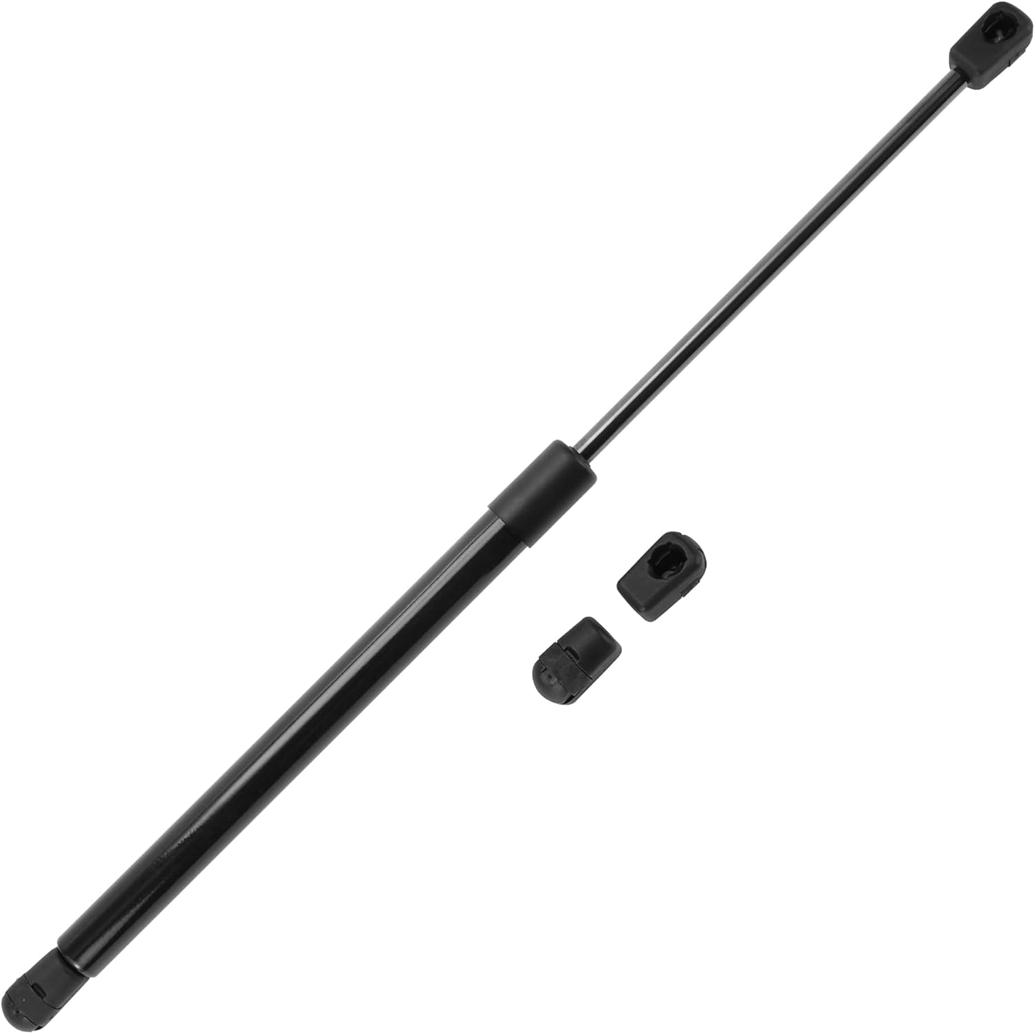 Motoforti Universal Lift Supports Struts Gas Spring 18inch/450mm 133Ib/600N/60kg with Plastic End Fittings Carbon Steel Black