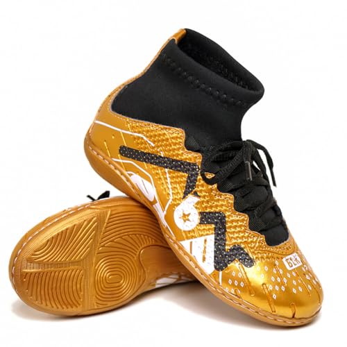 Chuteira Dourada Society Botinha Ouro Infantil Blank 26 ao 33 (Dourado, BR, Criança de 4 a 8 anos, N