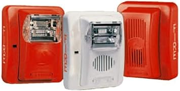 مصباح كانديلا ثابت GENTEX GES24-15/75WW مقاس 15/75، رقم القطعة 904-1187-002، مصباح ستروب فقط، مثبت على الحائط، لوحة أمامية بيضاء