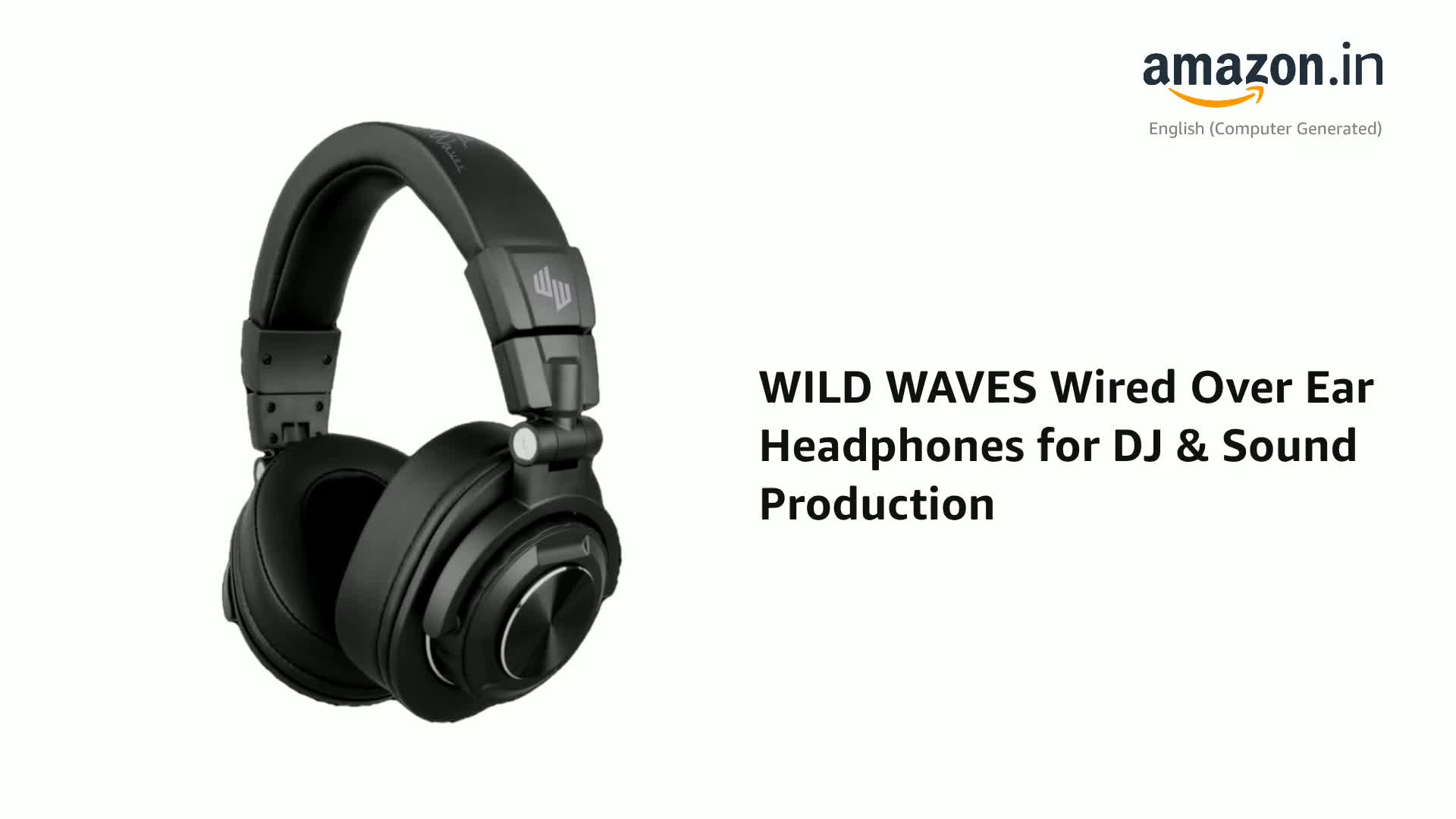 WILD WAVES Wired Over Ear Headphones for DJ & Sound Production