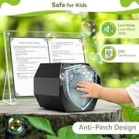 Theefun Tragbare Seifenblasenmaschine, Automatischer Seifenblasenmaschine Kinder 500ml Seifenblasen Maschine 1500+ Bubbles/Min Professional Blasenmaschine für Geburtstag, Party, Hochzeit (Black) – Ansicht 6