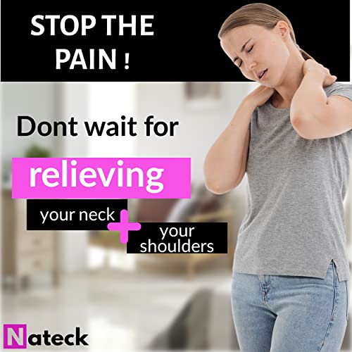 Nateck Cervical And Neck Massager | Pillow Portable Heated Massage Ideal For Travel, Relaxation And Office | Kneading Intelligent | Original Gift Women & Men | Heat, Rolling Modes #TOP1