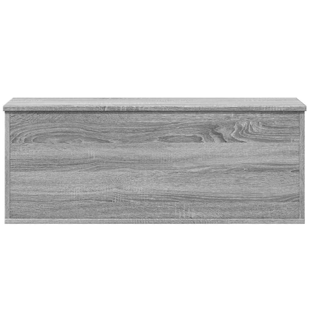 Hothingwell Aufbewahrungsbox, Sonoma, Grau, 90 x 35 x 35 cm, Holz | Großer Stauraum, Deckel mit Tür, vielseitig einsetzbar als Couchtisch