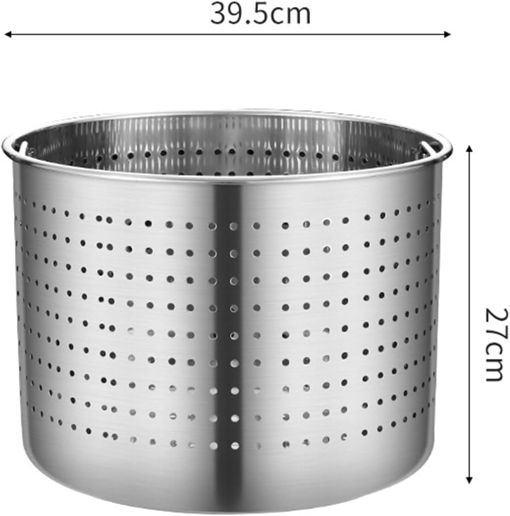Filtro a rete in acciaio inox di grande capacità, filtro a maglia fine per friggere, pasta, frutta, verdura, 39,5 x 27 cm