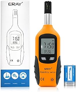 ERAY Temperature and Humidity Gauge Meter with Backlight Digital Psychrometer Thermometer Hygrometer, Dew