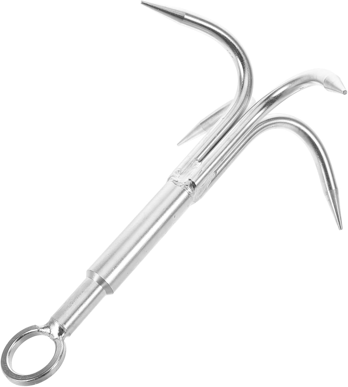 Cabilock Heavy Duty Multifunctional Grappling Hook 4-Claw Stainless Steel Mini Retrieval Tool for Clearing Underwater Debris and Tree Branch Climbing for Fishing and Outdoor Use