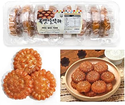 ROM AMERICA Traditional Korean Honey Cookie - Gift for Family, Parents, Children - Asian Sweet Treat Waffle Dessert Pastry, Coffee and Tea Snack, Yakgwa ์ฝ๊ณผ - 300g (Pack of 1)