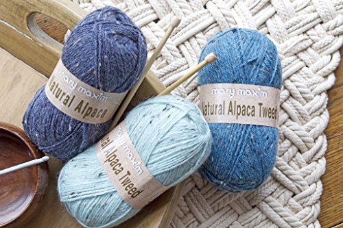 Mary Maxim Natural Alpaca Tweed lana mist ideal para tejer jerséis de abrigo 5