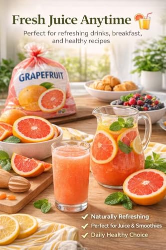 Fresh Red Grapefruit, 5 lb Bag – Sweet & Juicy Citrus Fruit - Thumbnail 4