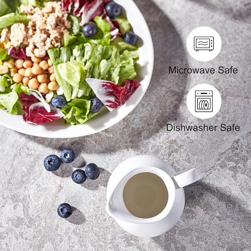 Dinnerlit White Porcelain Creamer Pitchers (Set of 2)