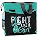 Fight Like a Girl Boxing Glove Tote Bag"Dakota" in Teal for Ovarian Cancer Cervical PCOS PKD (Assorted Colors)