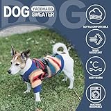 YAODHAOD Hund Pullover für kleine Hunde, Fleece Hund Pullover, Ethnische Stil Winterkleidung, Ultra weiche thermische Winter warme Welpen Sweatshirt (S, Rosa)