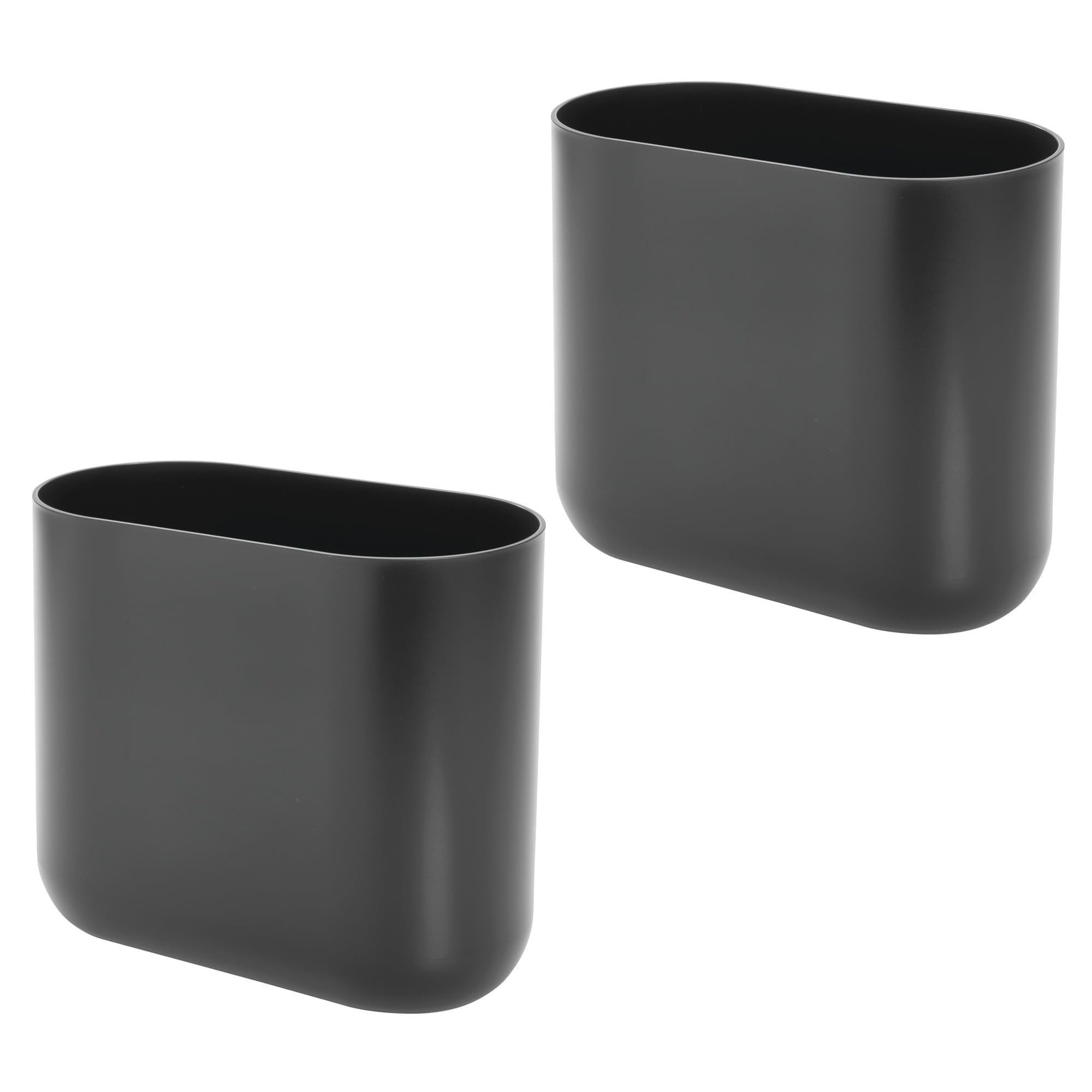 iDesign Cade Trash Can - Small White Bathroom Bin -18
