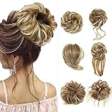 VipLaguide 6 Packs Messy Bun Hair Pieces for Women Hair Buns Hair Piece Pony Tails Hair Extensions Ponytail Extension for Women Mix Blonde 27/613