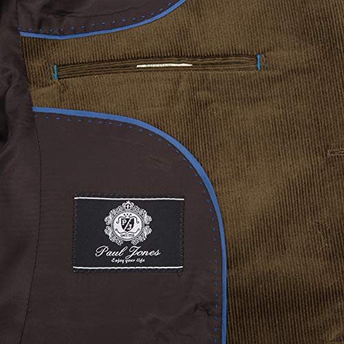 PJ PAUL JONES Mens Corduroy Blazer Jackets Slim Fit Two Button Casual Sports Coat4