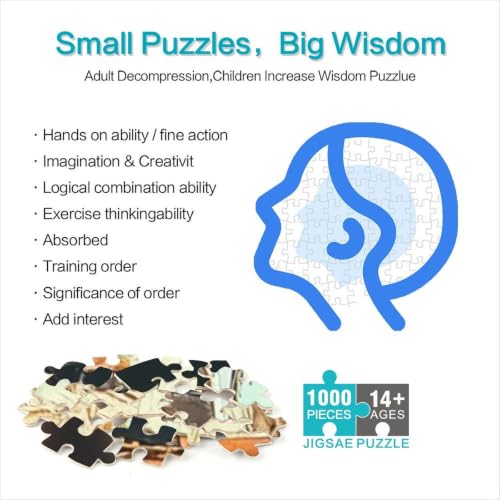 Puzzle de 1000 piezas redondo para relajarse en casa con un diseño de erizo artístico 3
