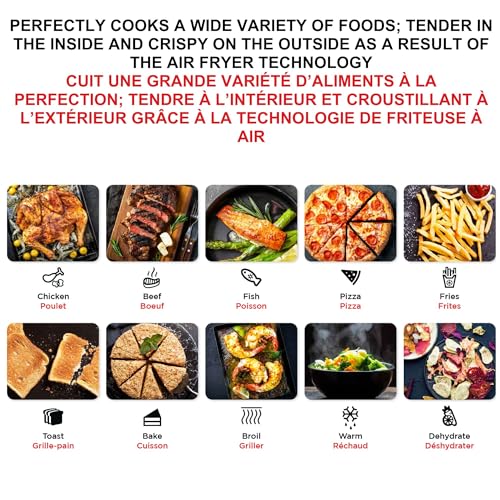 Starfrit Air Fryer Convection Oven - XL for 12" Pizza - Baking Pan & Air Fryer Basket - 10 Preset Modes - 1700W by Starfrit - Image 5