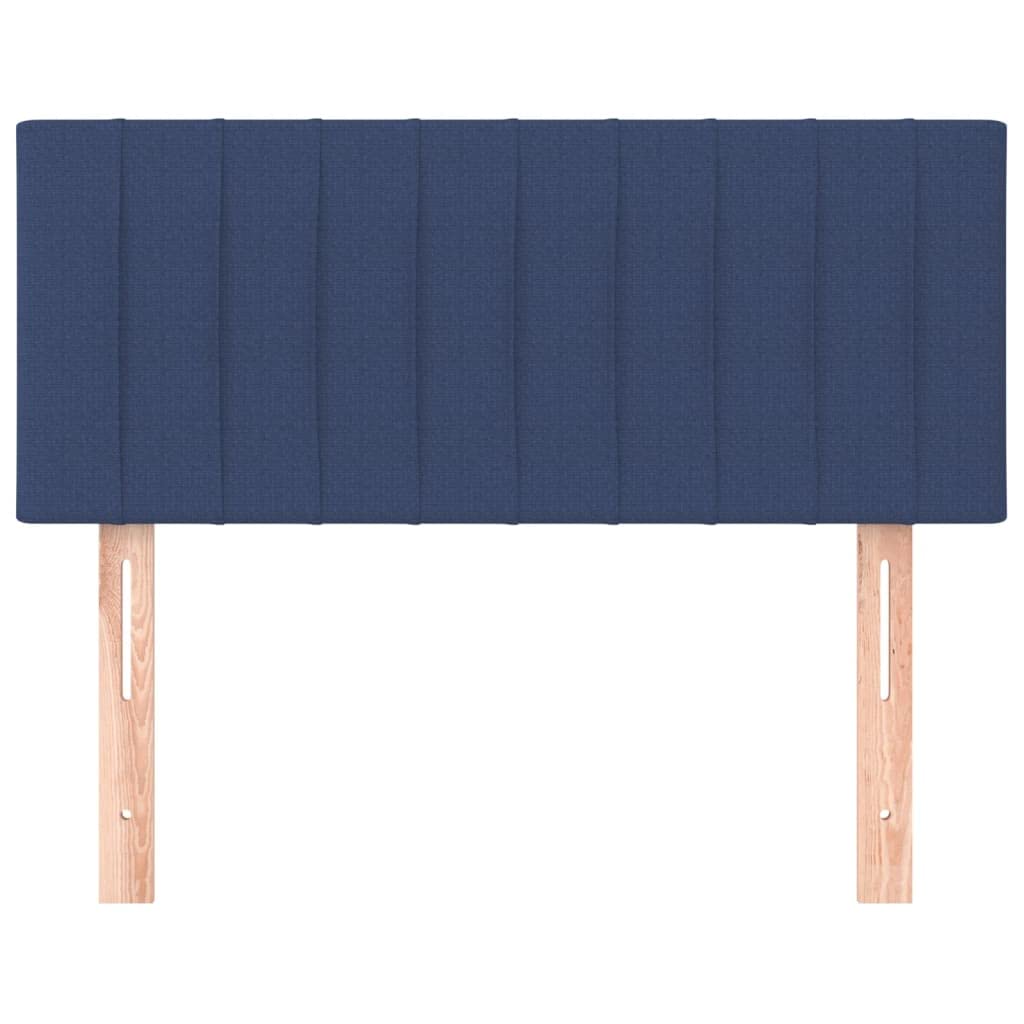 Cabecero Cama Azul 90x5x78/88cm Tejido Transpirable con Patas de Madera Maciza Regulable en Altura Diseño Moderno para Dormitorio y Habitación Juvenil