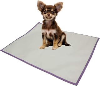 Kit 3 Tapetes Higiênicos Reutilizáveis e Laváveis para Cães Tam M 70 x 60 cm) (Borda Azul)