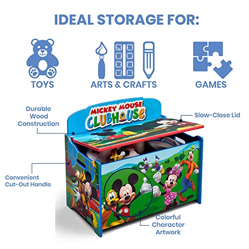 Delta Children Deluxe Toy Box, Disney Mickey Mouse #TOP7