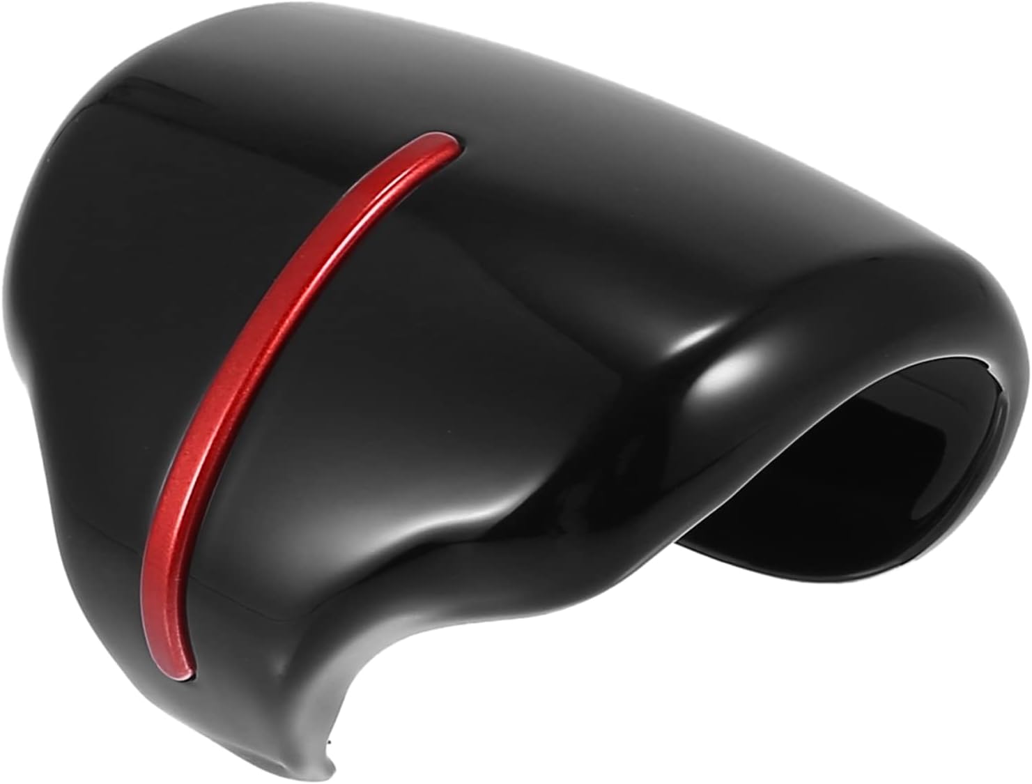 X AUTOHAUX 1PCS Car Gear Shift Knob Cover Sticker Head Trim Cover for Honda CR-V 2017-2021 Black Red