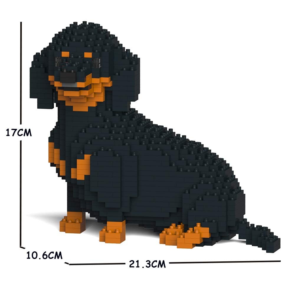 JEKCA Dachshund 05S-M01 | Bloques de construcción de plástico para perros | A partir de 14 años | Construye tu arte de ladrillo de forma robusta sin pegamento