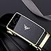 VANNANBA Genuine Leather Belts for Men Automatic Ratchet Belts Fashion Designer Belts with Gift Box(39