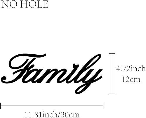 Miniatura 2 de CREATCABIN Letrero familiar de madera para decoración de pared, letras recortadas con corte láser, accesorios decorativos modernos para sala de