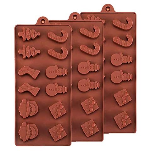 BREEZO Christmas Silicone Chocolate Moulds Set Cover