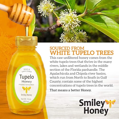 Smiley Honey 100% Tupelo Honey Straws Orgánicos miniatura 3
