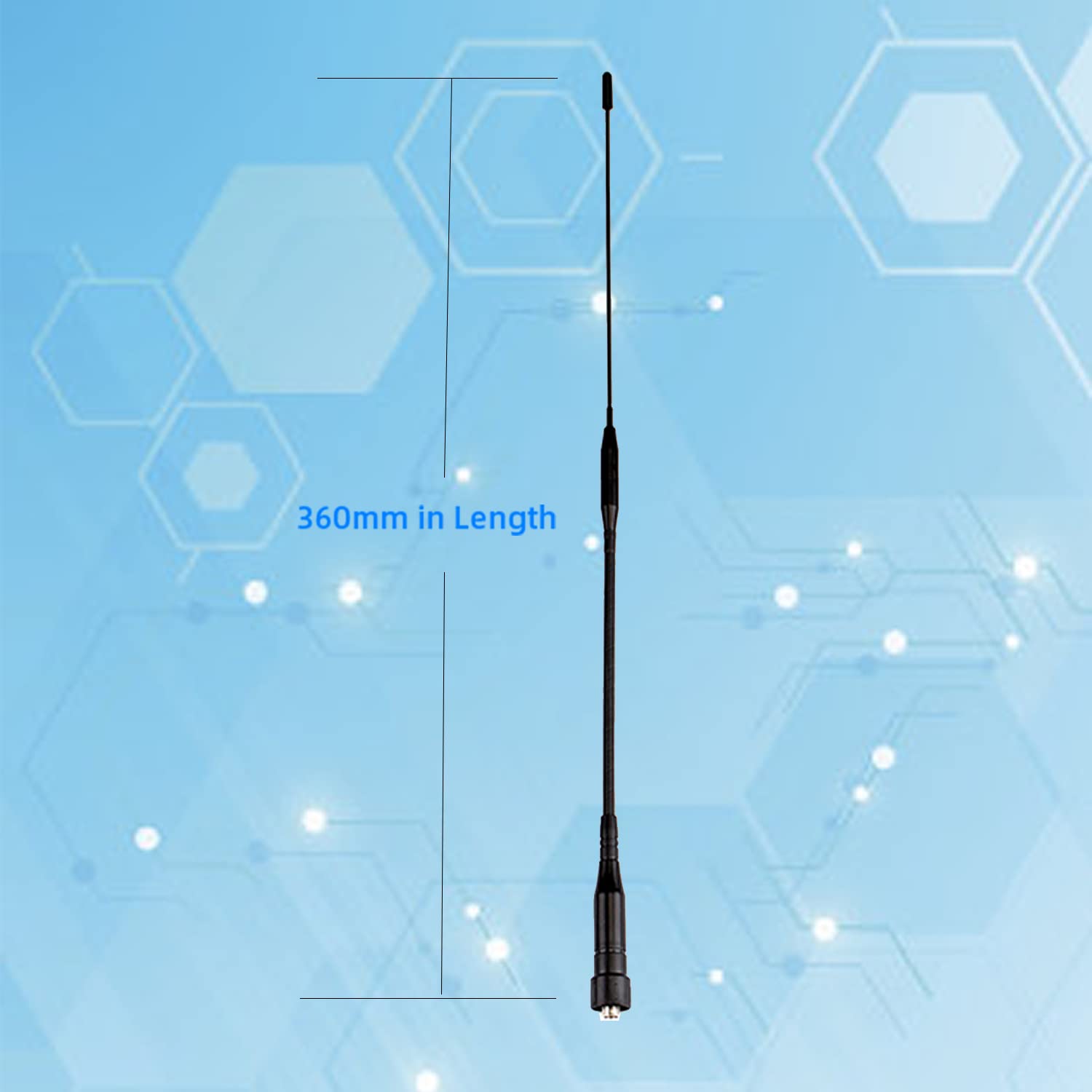 HD1 SMA-F miękka antena dwupasmowa 136-174/400-480MHz UHF/VHF antena kompatybilna z radiem Ailunce HD1 (1 sztuka)