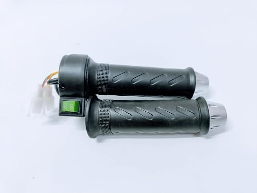 AAKICHI Electric Scooter Handlebar Throttle Grip Set, Black Ergonomic Design with Power Switch, Wired Control System for Okinawa Praise Scooter