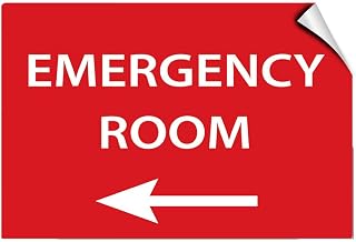 Emergency Room Left Parking Label Decal Sticker 8"