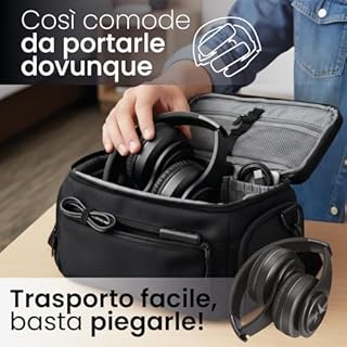 TECHMADE Cuffie Wireless per TV - Ricezione Fino a 30m - Facili da Configurare, Connessione UHF con Ricevitore - Include Adattatore e Cavo AUX, Ottico e Ricarica - Per Adulti, Anziani o Ipoudenti