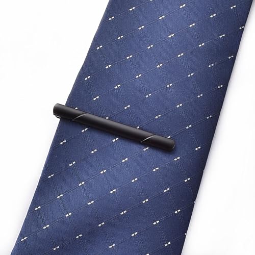 Image of Yoursfs Classic Slash Tie Clips for Men Regular Tie Bar Stainless Steel Tie Clip for Formal Occasions Wedding Anniversary Business