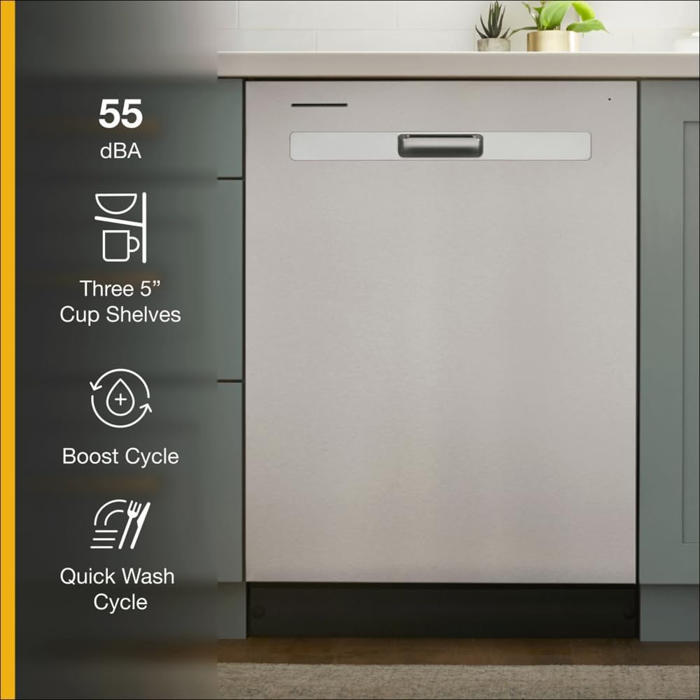 Whirlpool WDP540HAMZ 24 Inch Fully Integrated Dishwasher with 12 Place Settings, 55 dBA, 5 Wash Cycles