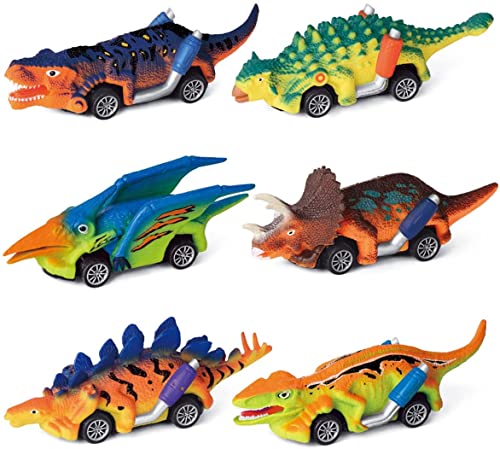 REMOKING 6 juguetes de dinosaurio, juguetes de dinosaurio para niños y niñas de 2, 3, 4 y 5, juegos de dinosaurios con T-Rex, regalos de cumpleaños de Pascua para niños de 3 a 5 años Cover