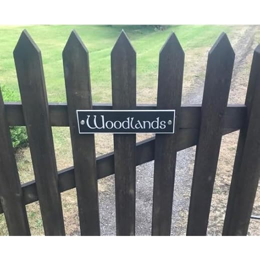 1st 4 Signs Fully Customisable House Name Plates Aluminium Sign 28cm x 7cm Laser Cut White Lettering, including Stainless Steel Standoff Wall Mounts